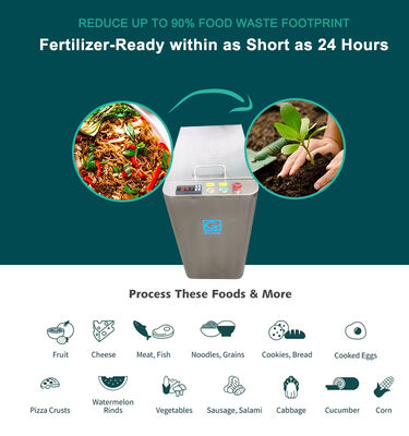 TOGO Composteur électrique de déchets alimentaires en acier inoxydable pour cuisine avec alimentation par lots pour la maison TG-CC-5